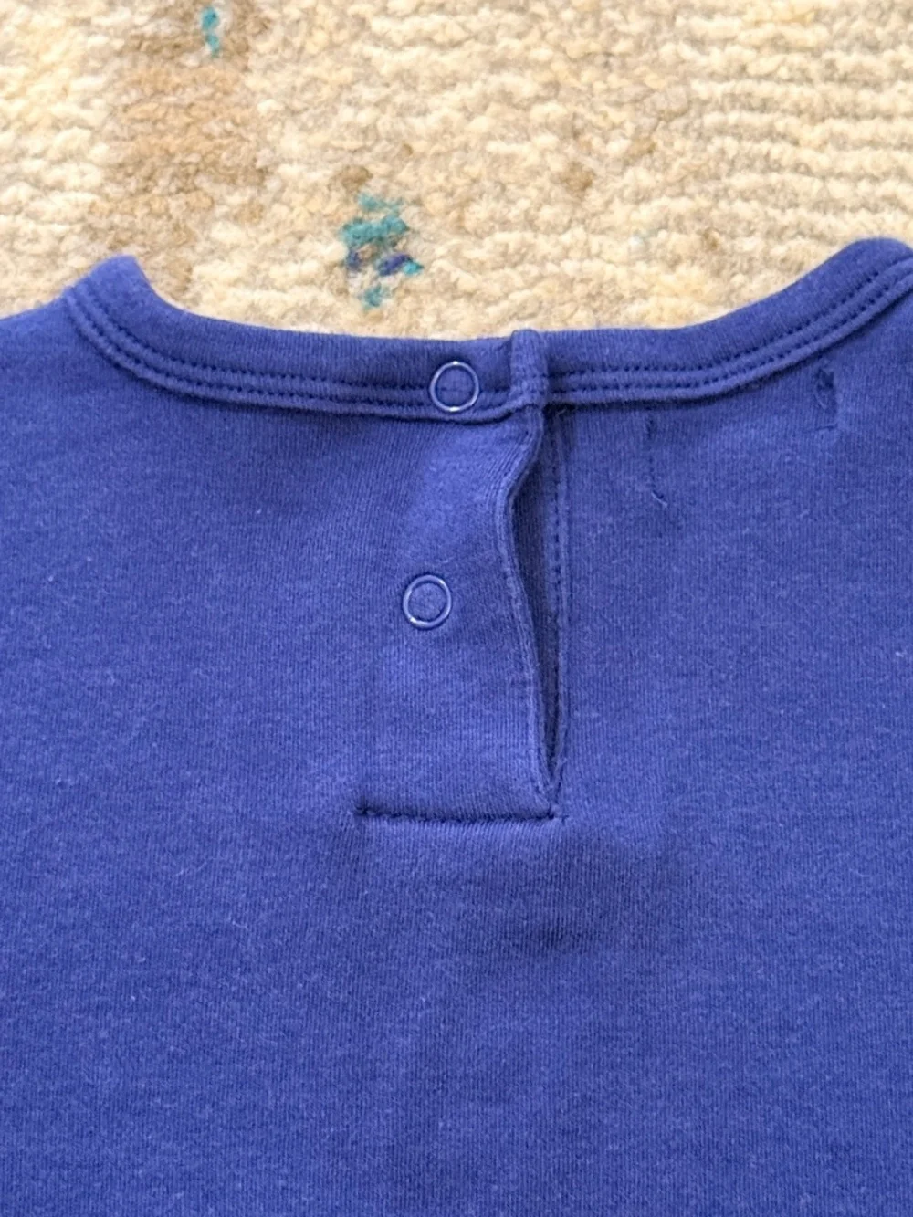 Mud Pie 18M big brother bro navy blue shirt applique stripe sibling new baby